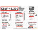 Кабелни връзки HAAN KBW-48.300 бели (100бр./1пакет) thumb image