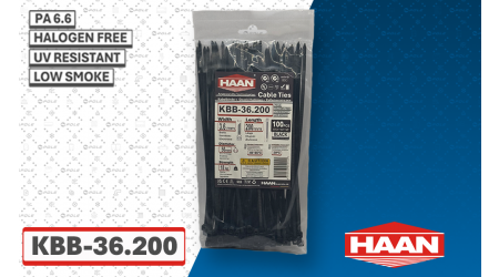 product Кабелни връзки HAAN KBB-36.200 черни (100бр./1пакет) thumb